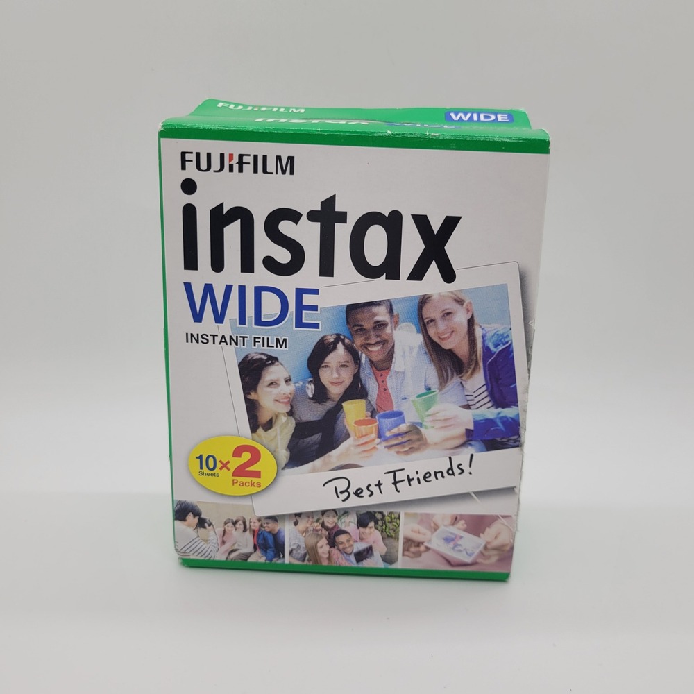 Fujifilm Instax Wide Instant Film 20 Sheets 2 Pack 10x2 White Border Glossy
